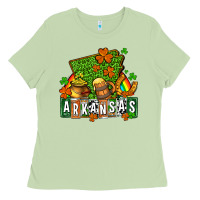 Matcha St. Patrick's Arkansas Ladies Tee - OliviaCreatesArt