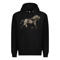 Black Belgian Horse Premium Hoodie - LillyAllenDesigns