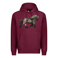 Burgundy Belgian Horse Premium Hoodie - LillyAllenDesigns