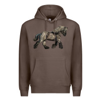 Coffee Belgian Horse Premium Hoodie - LillyAllenDesigns