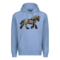 Colony Blue Belgian Horse Premium Hoodie - LillyAllenDesigns
