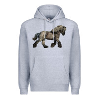 Heather Grey Belgian Horse Premium Hoodie - LillyAllenDesigns