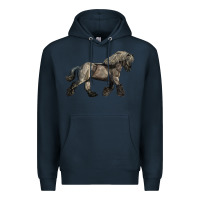 Navy Belgian Horse Premium Hoodie - LillyAllenDesigns