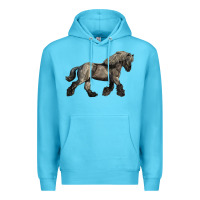 Ocean Blue Belgian Horse Premium Hoodie - LillyAllenDesigns