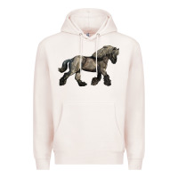 Pale Pink Belgian Horse Premium Hoodie - LillyAllenDesigns