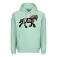 Seafoam Belgian Horse Premium Hoodie - LillyAllenDesigns