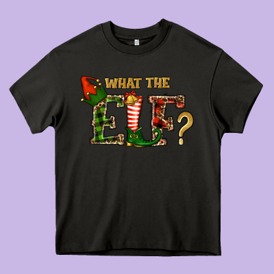 What The Elf Christmas Heavy Core Tee Designed By Ranaportraitstore