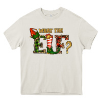 Cream What The Elf Christmas Heavy Core Tee - RanaPortraitStore