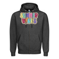 Charcoal Heather summer vibes Zipper Hoodie - JahusDesignShop