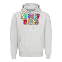 Dove Grey summer vibes Zipper Hoodie - JahusDesignShop