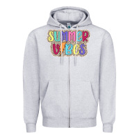 Heather Grey summer vibes Zipper Hoodie - JahusDesignShop