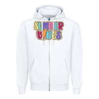 White summer vibes Zipper Hoodie - JahusDesignShop