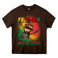 Chocolate Brown free ish since 1865 juneteenth Heavy Core Tee - CowGirlArtShop