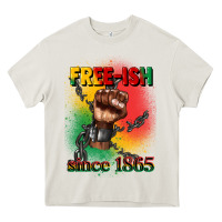 Cream free ish since 1865 juneteenth Heavy Core Tee - CowGirlArtShop