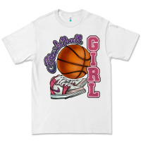 White Basketball girl Premium Tee - HowdyJamesFarm