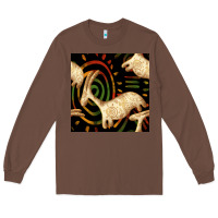 Chestnut african ethnic animal seamless pattern Long Sleeve Tee - BundleAndBundleShop