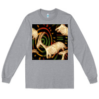 Heather Grey african ethnic animal seamless pattern Long Sleeve Tee - BundleAndBundleShop