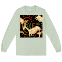 Matcha african ethnic animal seamless pattern Long Sleeve Tee - BundleAndBundleShop
