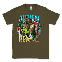 Army Green Autism Rex Classic Tee - CowGirlArtShop