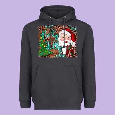 Holly Jolly Heavyweight Hoodie Designed By Jahusdesignshop