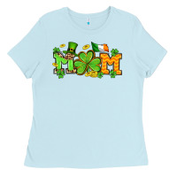 Baby Blue St. Patrick's Day mom Ladies Tee - OliviaCreatesArt
