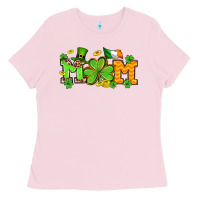Bubblegum Pink St. Patrick's Day mom Ladies Tee - OliviaCreatesArt