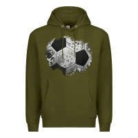 Army Green cowhide soccer patch Premium Hoodie - Jasminsmagicworld