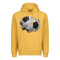 Mustard cowhide soccer patch Premium Hoodie - Jasminsmagicworld