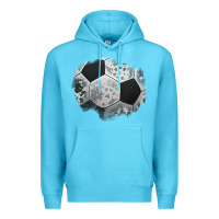 Ocean Blue cowhide soccer patch Premium Hoodie - Jasminsmagicworld