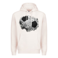 Pale Pink cowhide soccer patch Premium Hoodie - Jasminsmagicworld