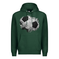 Sports Green cowhide soccer patch Premium Hoodie - Jasminsmagicworld