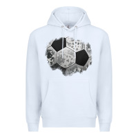 White cowhide soccer patch Premium Hoodie - Jasminsmagicworld