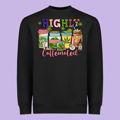 Highly Caffeinated Heavyweight Sweatshirt Designed By Jahusdesignshop