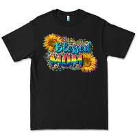 Black Blessed mom Premium Tee - CowGirlArtShop