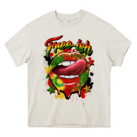 Free Ish Juneteenth Lips Heavy Core Tee | Teevron