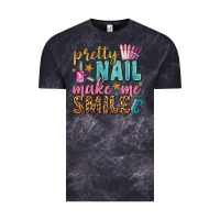 Cloud Black pretty nail make me smile bbs Vintage Tee - BundleAndBundleShop