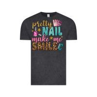 Vintage Black pretty nail make me smile bbs Vintage Tee - BundleAndBundleShop