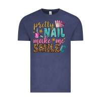Vintage Denim pretty nail make me smile bbs Vintage Tee - BundleAndBundleShop