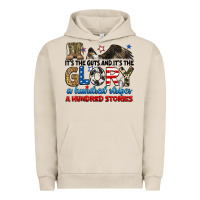 Pigment French Oak it's the guts and it's the glory a hundred stories Urban Hoodie - RanaPortraitStore
