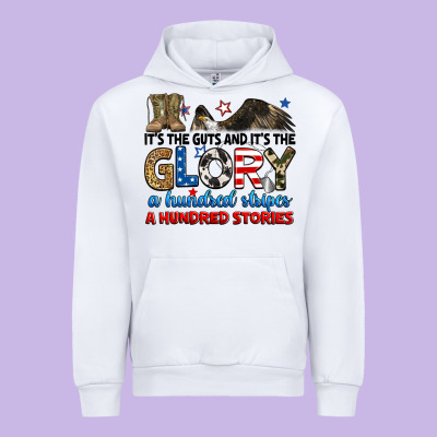 It's The Guts And It's The Glory A Hundred Stories Urban Hoodie Designed By Ranaportraitstore