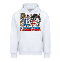 White it's the guts and it's the glory a hundred stories Urban Hoodie - RanaPortraitStore