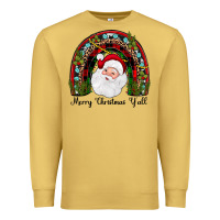 Antique Gold merry christmas y'all rainbow Premium Sweatshirt - JahusDesignShop