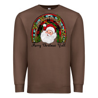 Chestnut merry christmas y'all rainbow Premium Sweatshirt - JahusDesignShop