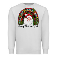Dove Grey merry christmas y'all rainbow Premium Sweatshirt - JahusDesignShop