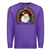 Purple merry christmas y'all rainbow Premium Sweatshirt - JahusDesignShop