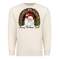 Merry Christmas Y'all Rainbow Premium Sweatshirt | Teevron
