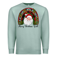 Seafoam merry christmas y'all rainbow Premium Sweatshirt - JahusDesignShop