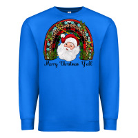 True Royal merry christmas y'all rainbow Premium Sweatshirt - JahusDesignShop