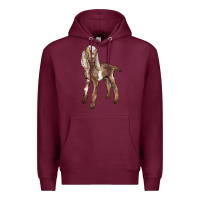 Burgundy Baby Nubian Goat Premium Hoodie - LillyAllenDesigns