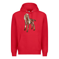 Red Baby Nubian Goat Premium Hoodie - LillyAllenDesigns
